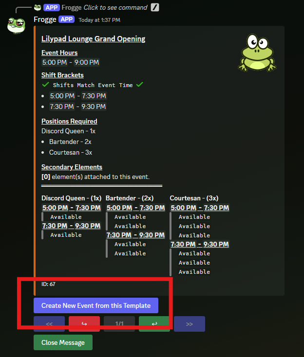 Event Templates