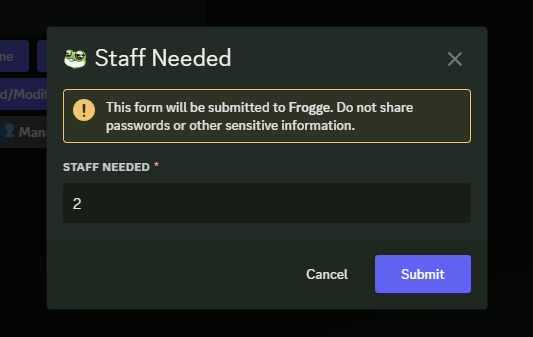 Position Staff Input