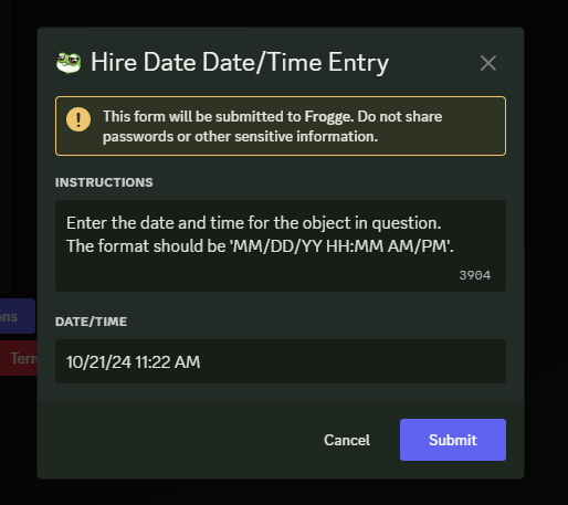 Add Employment Date