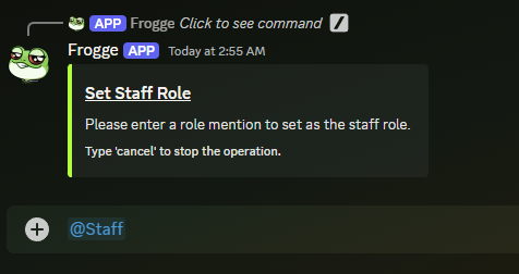 Set Staff Role